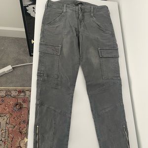 J Brand size 26 cargo skinny pants with zipper on sides